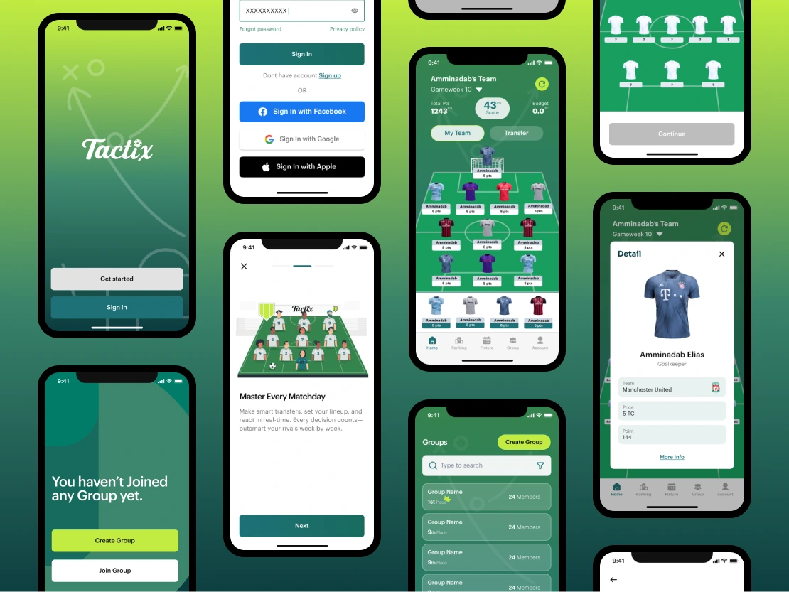 Tactix — Fantasy Sports Platform Design
